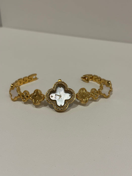 gold flower watch